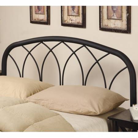 Iron Beds and Headboards Full/Queen Modern Black Metal Headboard